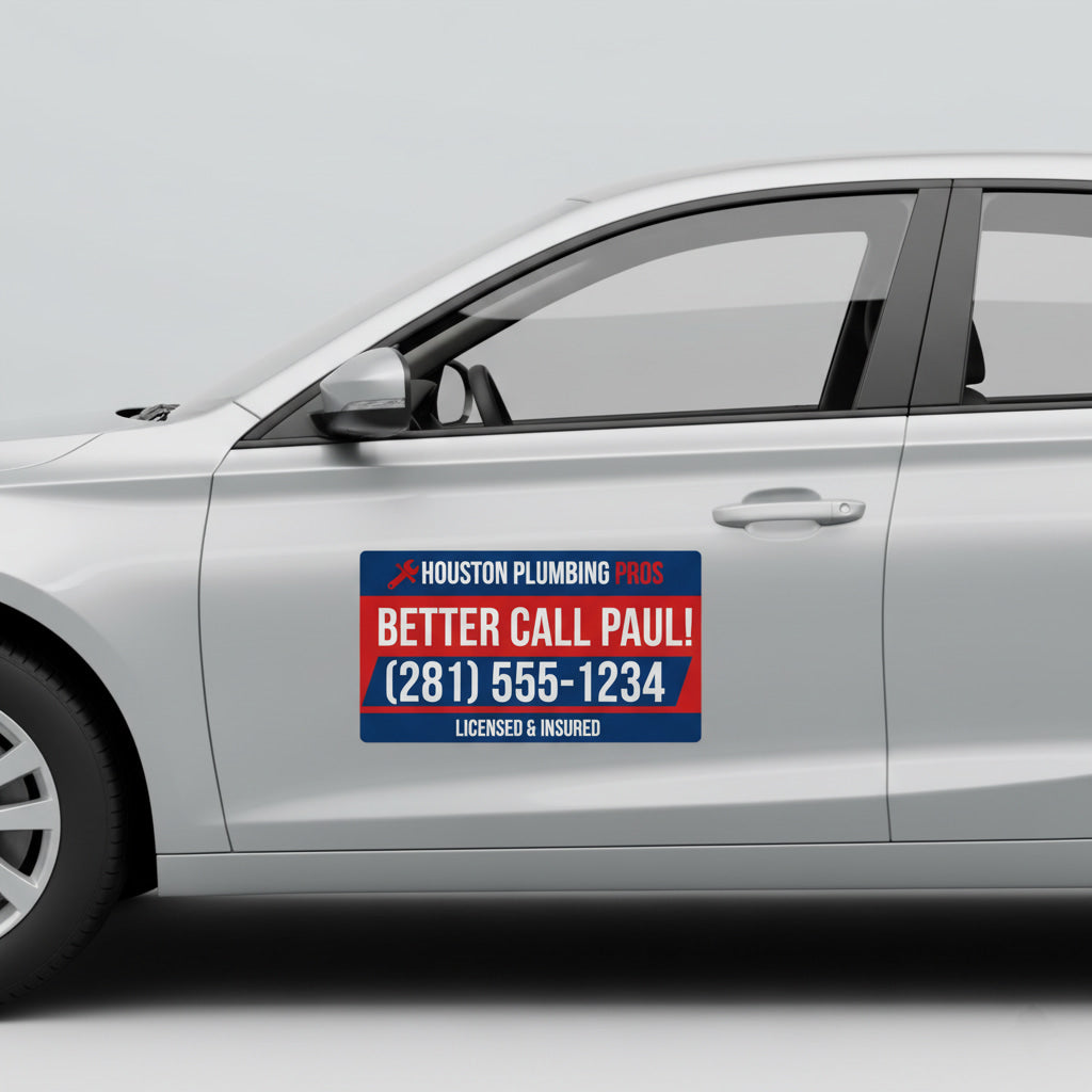 PrintZone custom car magnets – durable full-color vehicle advertising in Houston, TX
