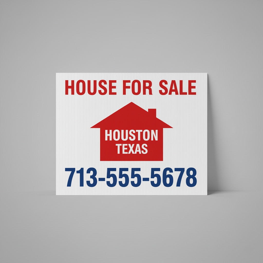 PrintZone coroplast signs – lightweight corrugated yard signs in Houston, TX
