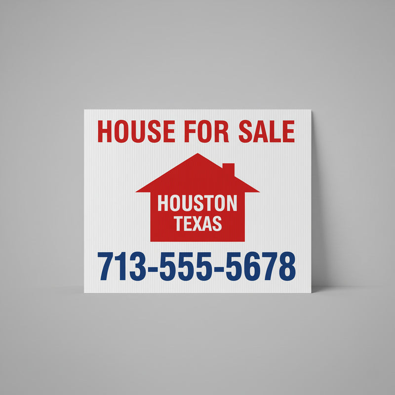 PrintZone coroplast signs – lightweight corrugated yard signs in Houston, TX
