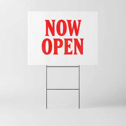 PrintZone custom yard signs corrugated plastic lawn signs with full stakes in Houston, TX